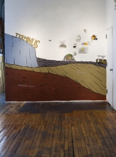 Amanda Lechner Installation Images Graphite, gouache, ink on Paper, Acrylic paint on wall 
