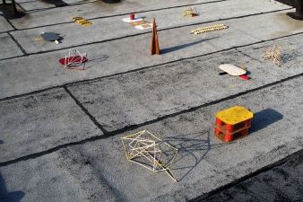                                 a     n     d     r     e     w            z     a     r     o     u 2012 glass, plastic, spray paint + wood.