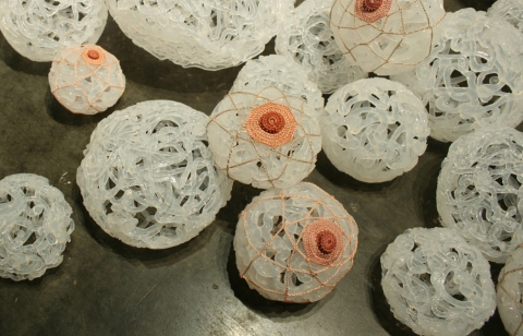 Ashley V. Blalock Sculpture  extruded silicone and thread