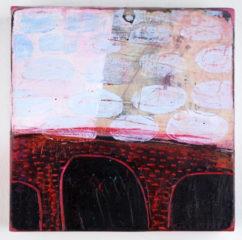  100 Six Inch Panels acrylic, carving on birch