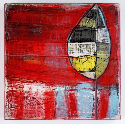  100 Six Inch Panels acrylic, carving on birch