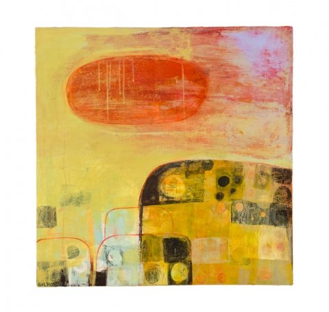  Urban Patterns & Layered Discs Acrylic, enamel. ink and carving on wood