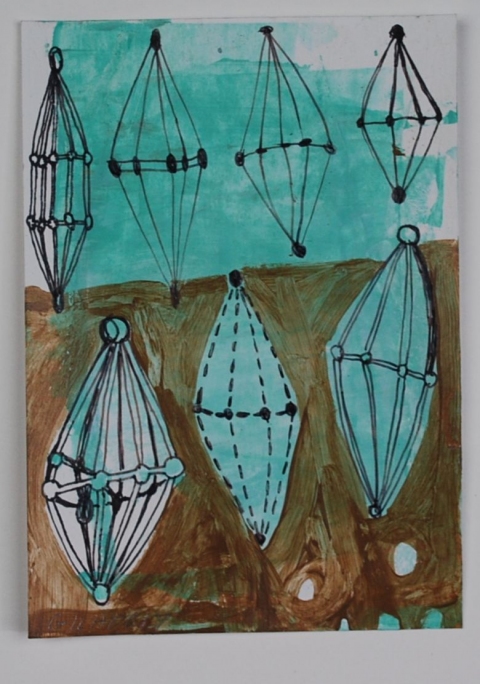  WORKS ON PAPER Acrylic, ink on paper