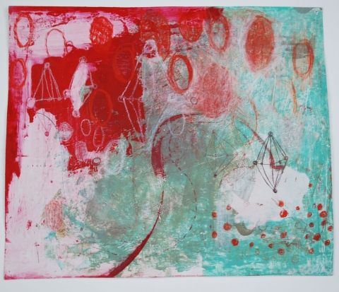  WORKS ON PAPER Acrylic, ink and crayon on paper