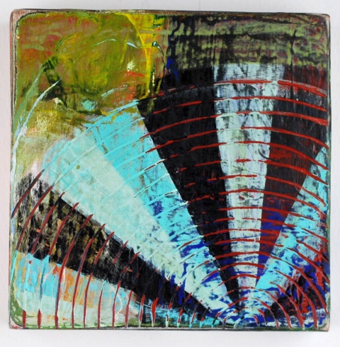  100 Six Inch Panels acrylic, carving on birch panel
