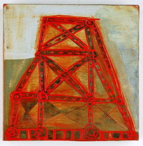  100 Six Inch Panels acrylic & carving on birch
