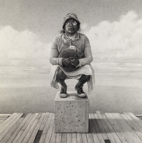 Will Be Snaring Meteorites - And Win the War Game of the Sky Will Be Snaring Meteorites graphite on paper