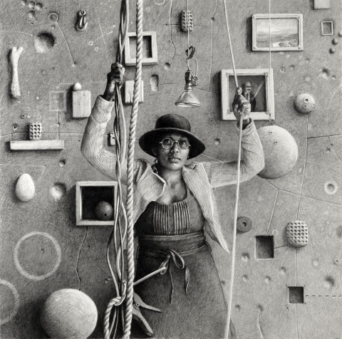 Will Be Snaring Meteorites - And build a library of success Will Be Snaring Meteorites graphite on paper