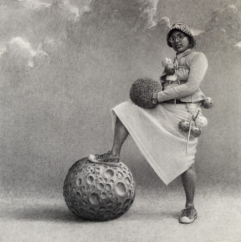 Will Be Snaring Meteorites - And be devoid of rivals Will Be Snaring Meteorites graphite on paper