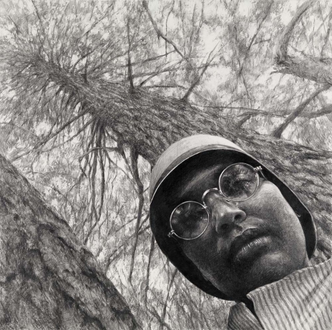 Will Be Snaring Meteorites - And seek out a grazing Will Be Snaring Meteorites graphite on paper