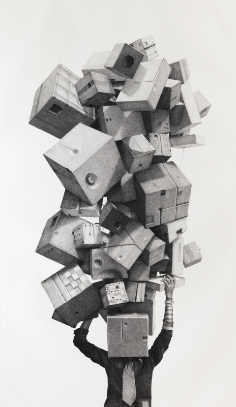 Fresh and Strong the World we Seize Narcissistic Excess graphite on paper