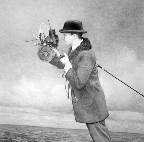 Barnum was constantly making ill-advised improvements to the Arctic Re-Projector Narwhal Hoax Drawings graphite on paper