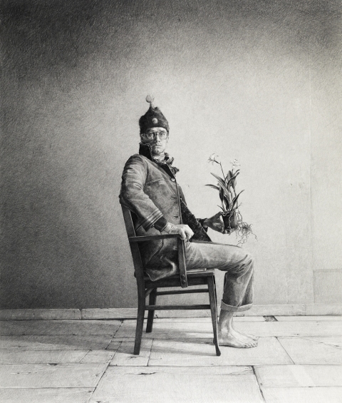 He chose to raise Orchids, and spurned Catherine the Great's advances Rural Myths graphite on paper