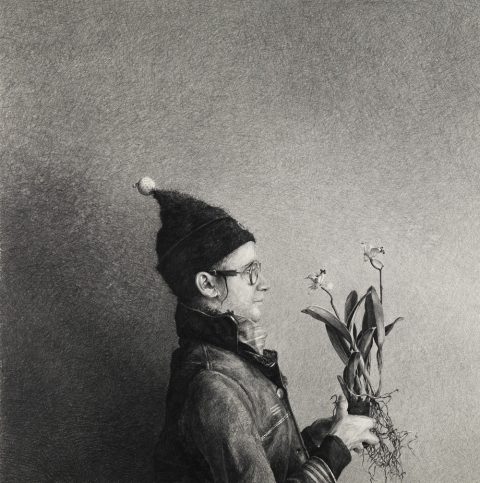Catherine the Great may have demanded loyalty but only orchids received his love Rural Myths graphite on paper