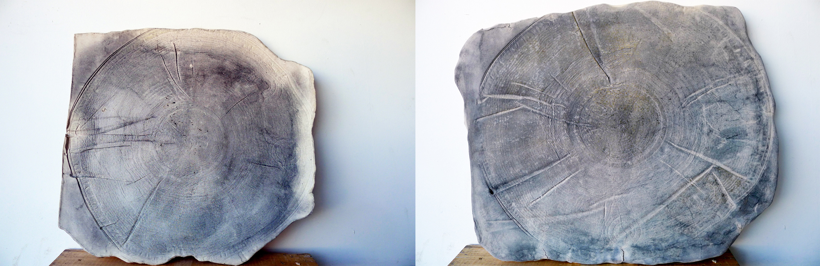 Airbags C a t h e r i n e F a i r b a n k s Ceramics/z, early works and significant misfits Deployed automotive airbags imprinted on clay: high fire ceramic