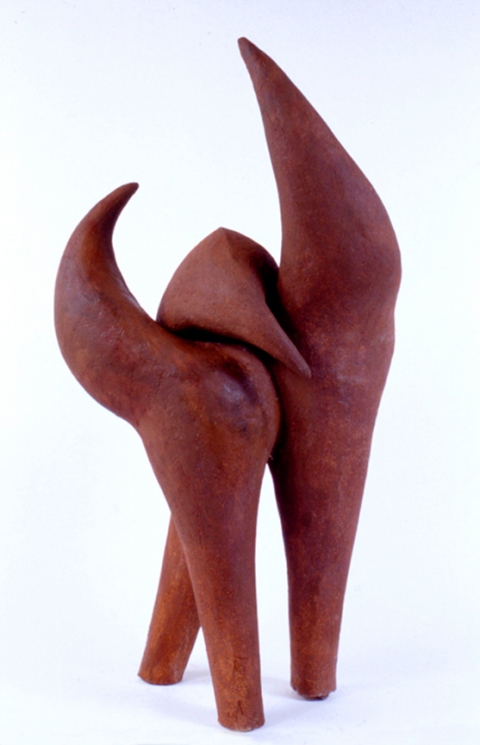 Elaine Lorenz Birds of a Feather Ceramic,  acrylic stain