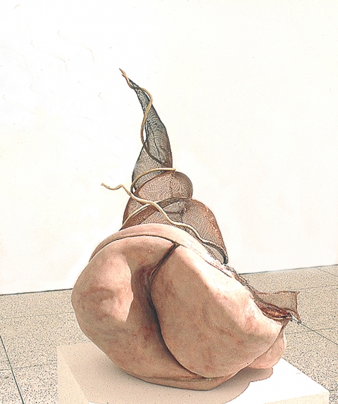 Elaine Lorenz Mixed Media Aluminum & Copper Mesh, Vines, Beeswax