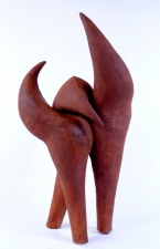 Elaine Lorenz Birds of a Feather Ceramic,  acrylic stain