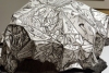  Designing Egos pencil & sumi ink on paper sculpture
