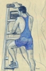  - "Erotic Life Drawings" - <i>Warning: Adult Content, please be 18 to view</i> Life Drawing, Color Pencil on Toned Paper