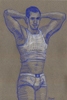  - "Erotic Life Drawings" - <i>Warning: Adult Content, please be 18 to view</i> Life Drawing, Color Pencil on Toned Paper