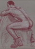  - "Erotic Life Drawings" - <i>Warning: Adult Content, please be 18 to view</i> Life Drawing, Color Pencil on Toned Paper