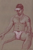  - "Erotic Life Drawings" - <i>Warning: Adult Content, please be 18 to view</i> Life Drawing, Color Pencil on Toned Paper