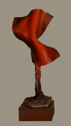  Homages cast bronze, laquer, walnut pedestal