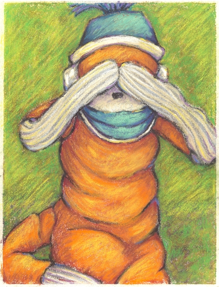 Janine Brown Monkey Study Series Pastel