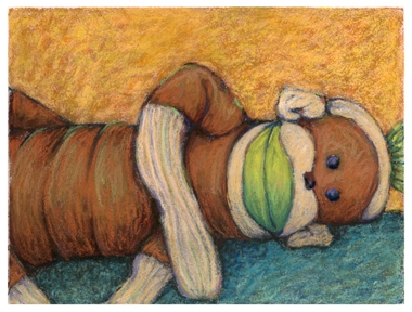 Janine Brown Monkey Study Series Pastel