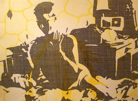 John Weston Montage Ink and Acrylic on Paper