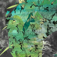  painting Acrylic, sumi ink, collage on paper