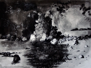 Katherine Sullivan Seascapes, Works on Paper Pen and Ink on Paper