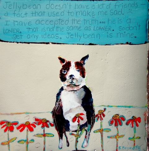 kathy beynette jellybean acrylic on paper