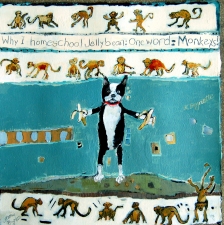 kathy beynette jellybean acrylic on board
