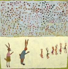 kathy beynette friends oil on board