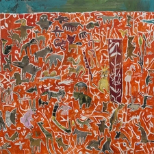 kathy beynette callaloo oil on board