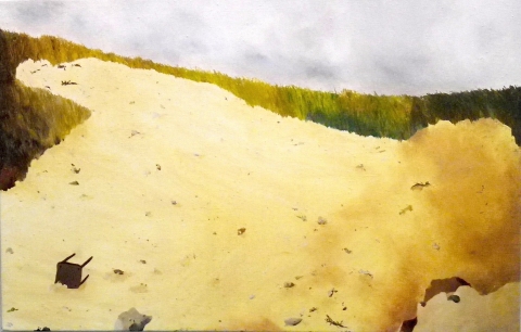 The Scrape painting. oil on linen