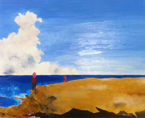 Sudden Love painting. oil on panel