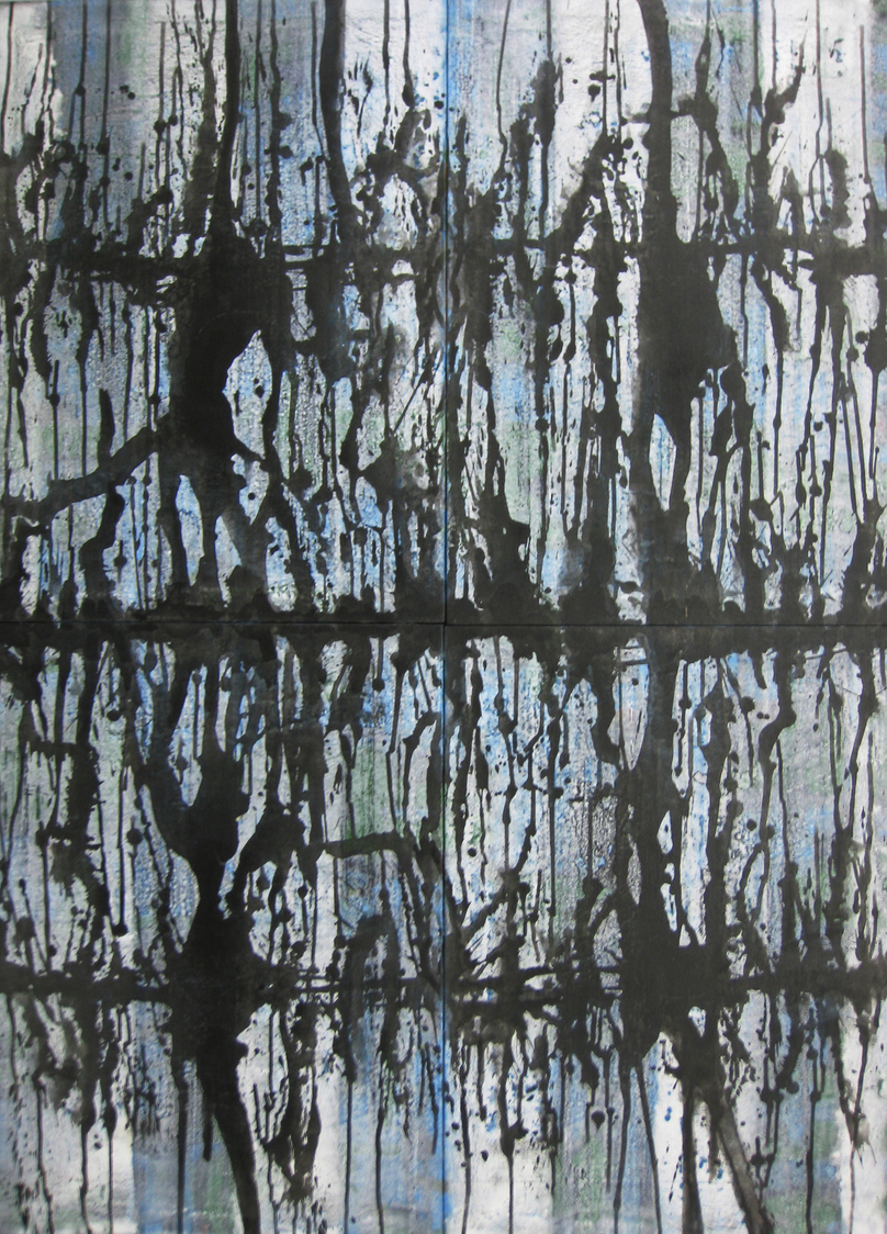 Kiyoshi Otsuka Paintings black and  white acrylic on canvas