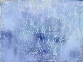 Laura Fayer  acrylic and rice paper on canvas