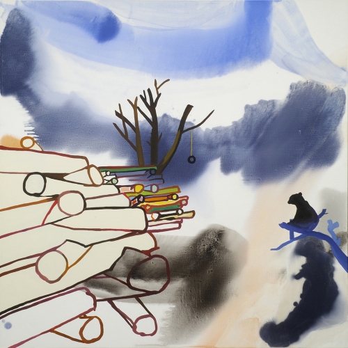 leslie baum the space between oil on canvas