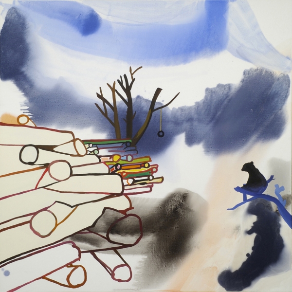 leslie baum the space between oil on canvas
