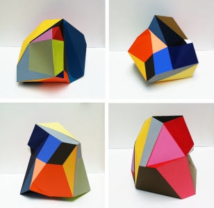 Lisa  Hamilton 2011 works paper, glue and paint
