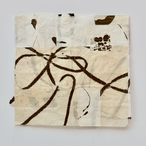  Stitch Collage Japanese & Korean paper, sumi Ink, walnut Ink, thread