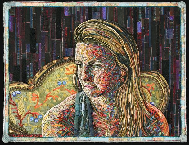 Mary McCleary Portraits Mixed media collage on paper