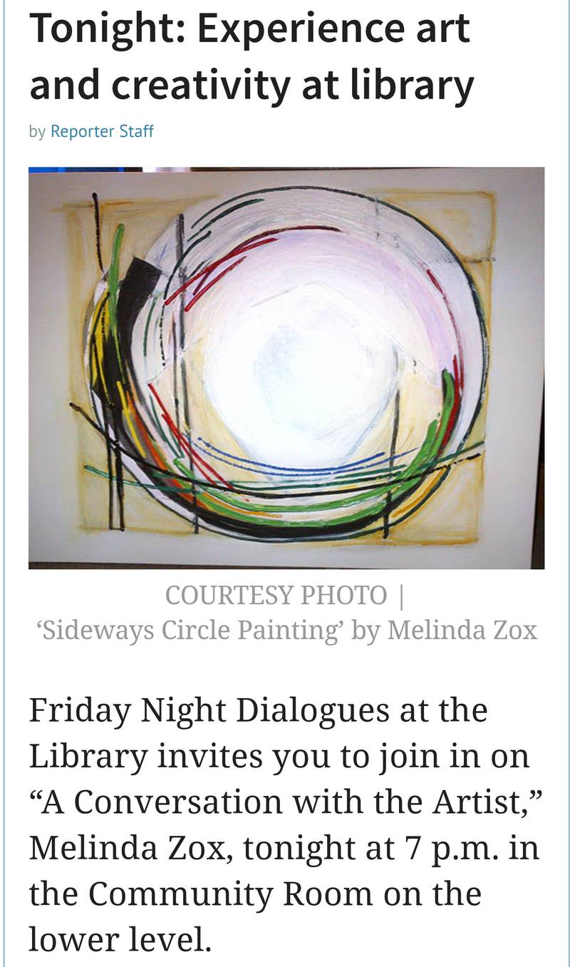Melinda Zox  Exibitions Solo Show