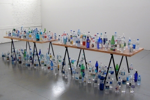 MiYoung Sohn Archive collected bottled water, tables
