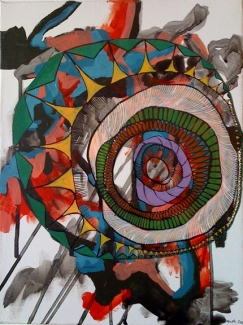 Yelizaveta Nersesova Painting/Drawing 2010 acrylic, ink, gouache on canvas