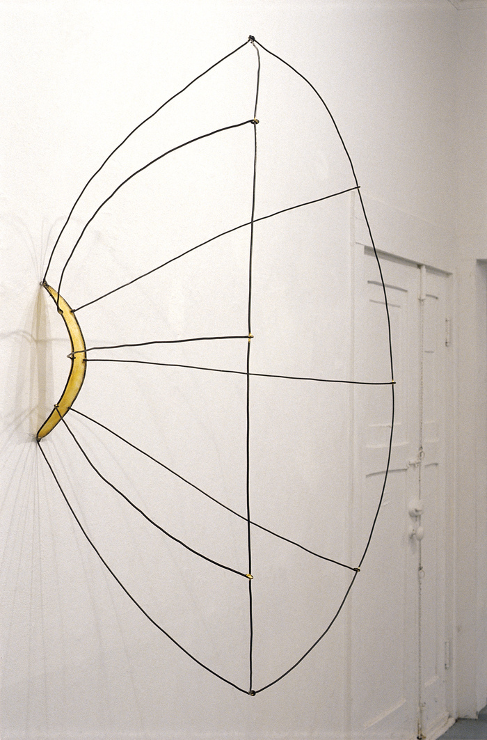  Pam J. Brown Sculpture 9 ga. steel wire, beeswax, brazing rod, fabric.